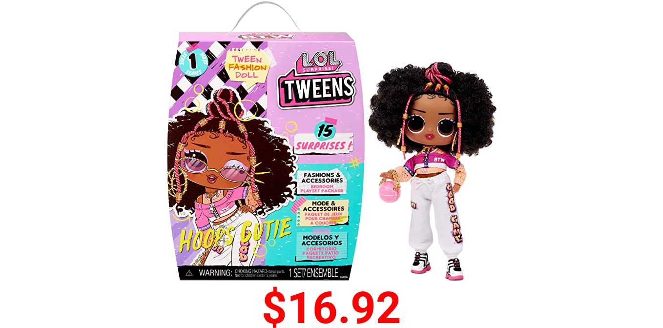 LOL Surprise Tweens Fashion Doll Hoops Cutie with 15 Surprises Including Outfit and Accessories for Fashion Toy Girls Ages 3 and Up 6 inches