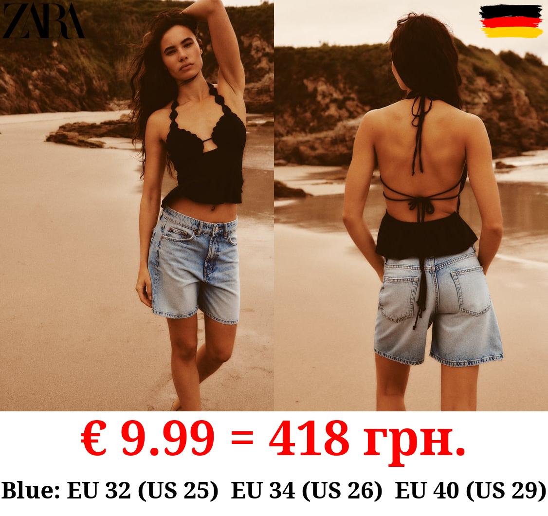 TRF REGULAR FIT MID-RISE BERMUDA SHORTS