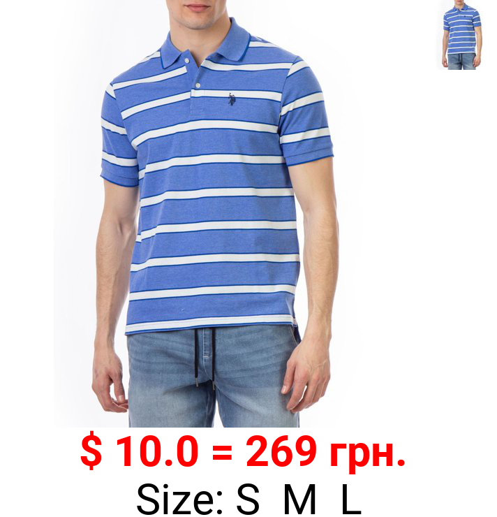 U.S. Polo Assn. Men's Striped Pique Polo Shirt