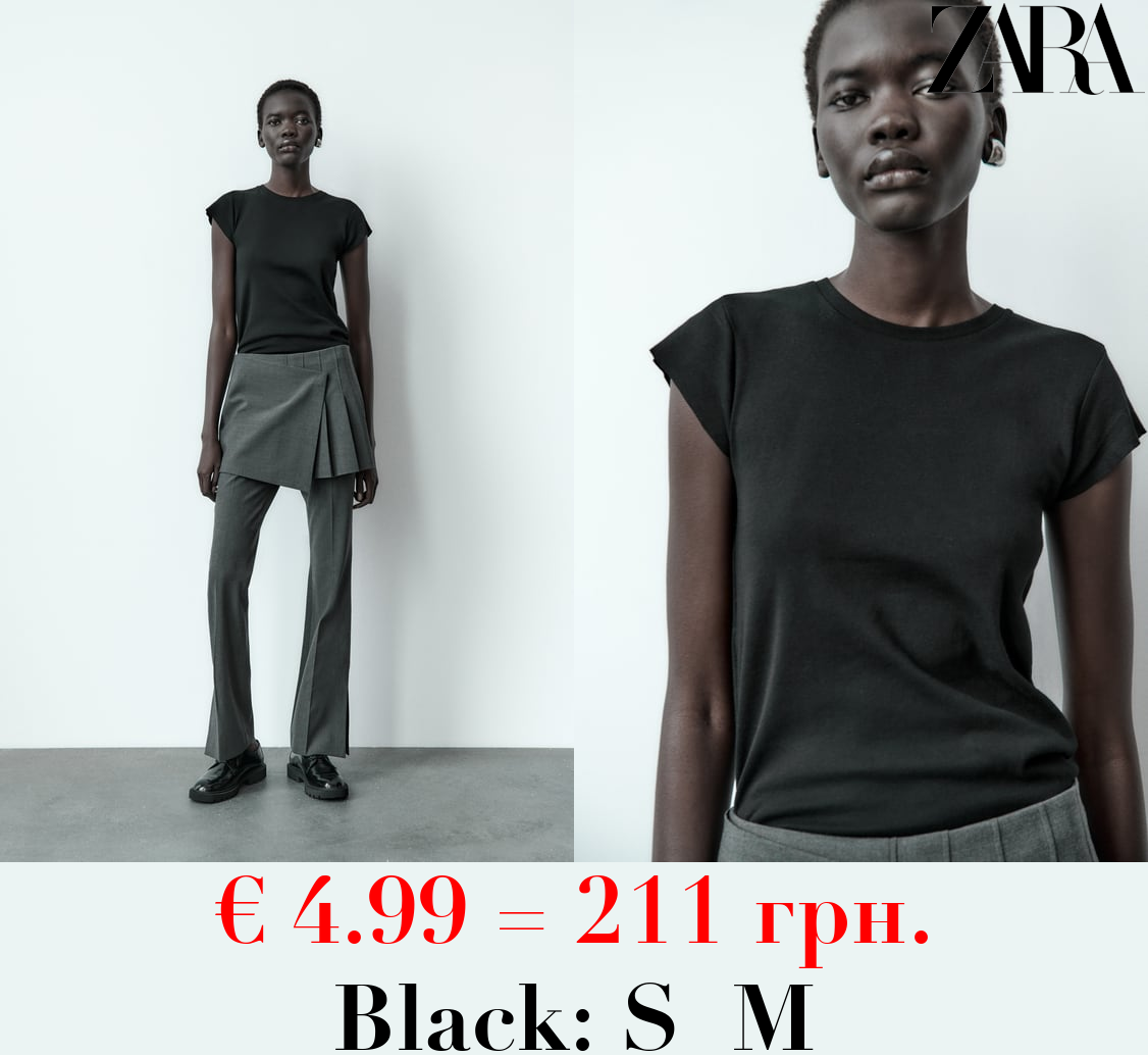 RIBBED LIGHTWEIGHT COTTON T-SHIRT