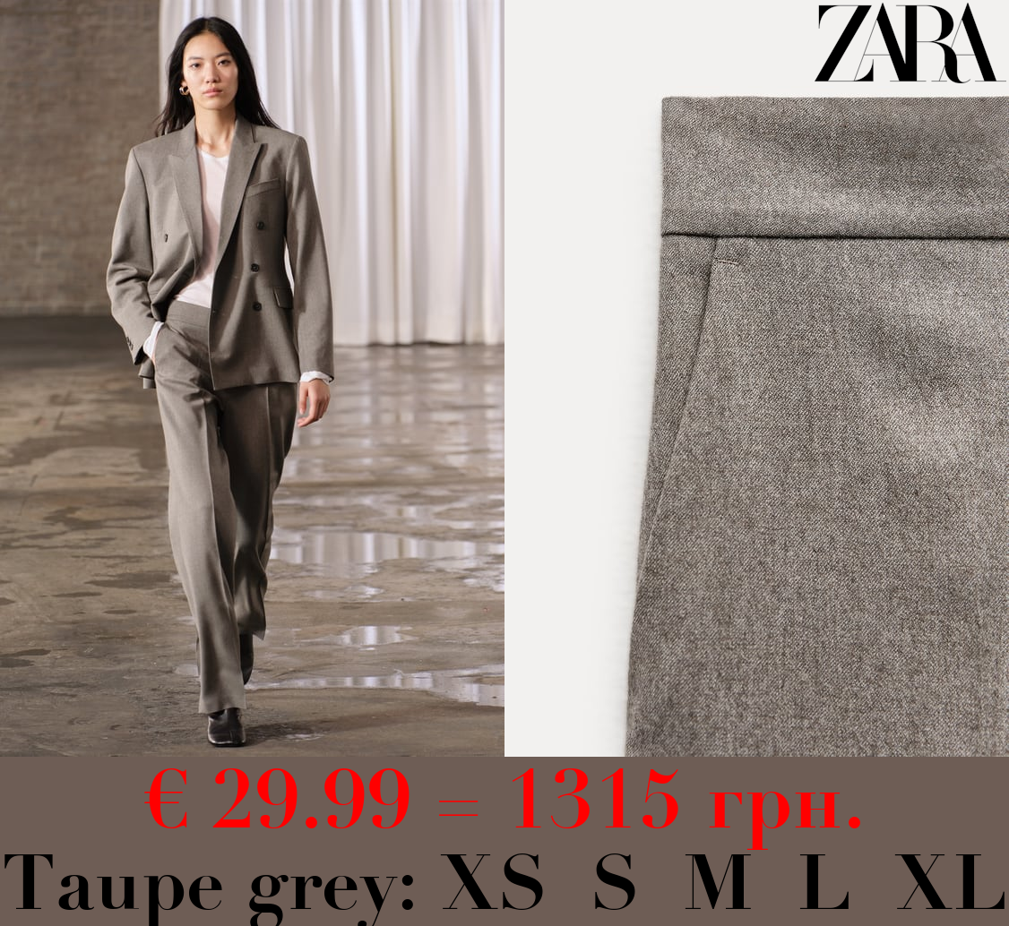 ZW COLLECTION STRAIGHT-FIT WOOL TROUSERS