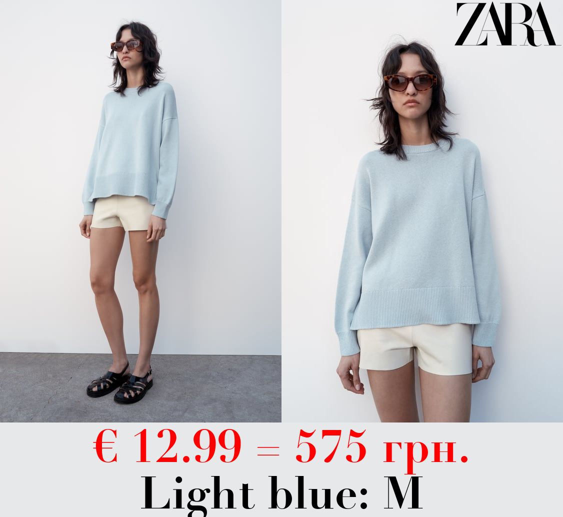 BASIC PLAIN KNIT SWEATER