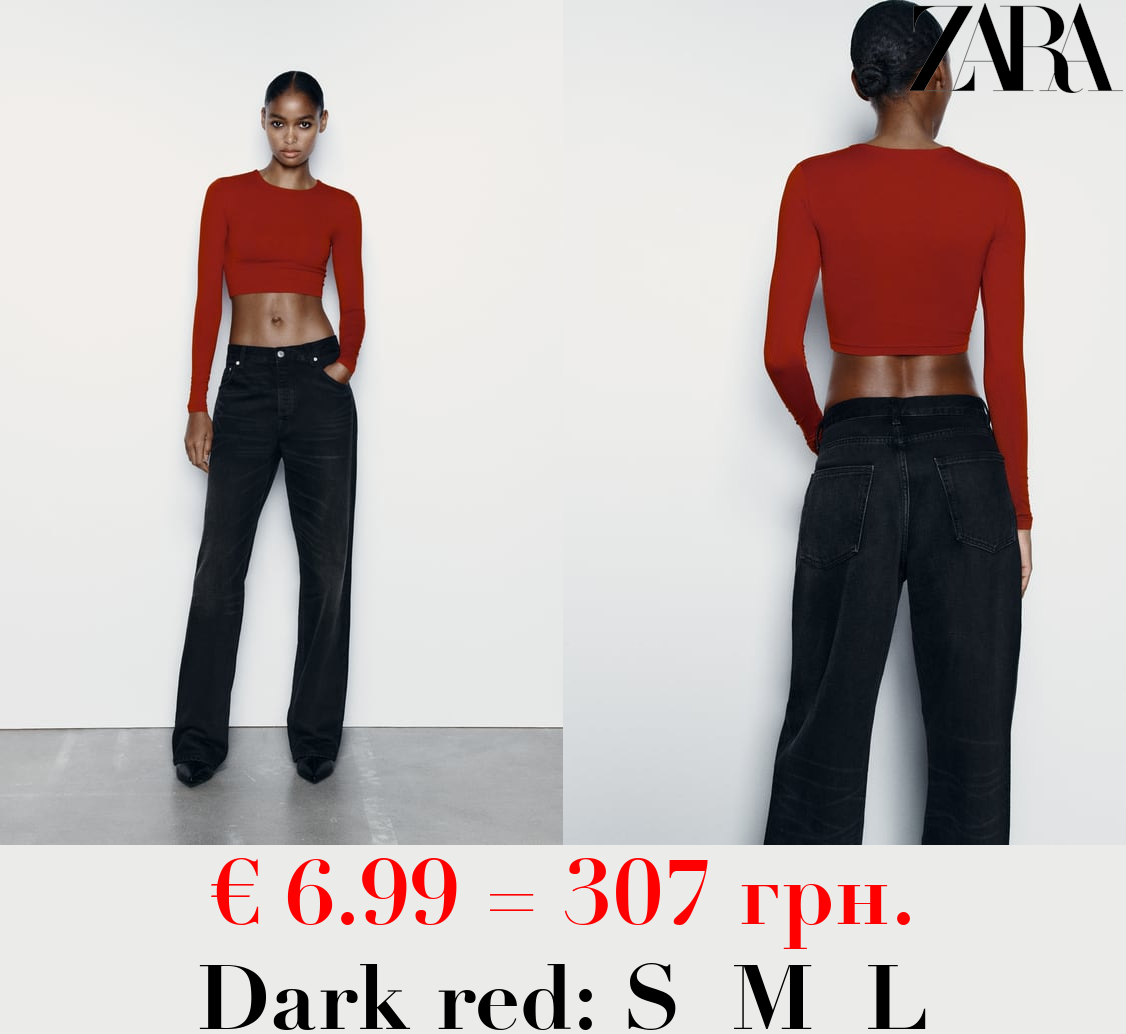 CROPPED POLYAMIDE T-SHIRT