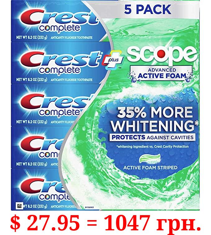 Crest Complete Advanced Flavoridetoothpaste 5 Pack 8.2 Oz Net Wt 41 Oz