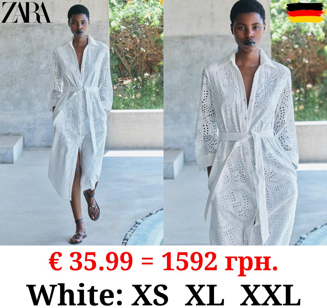 ZW COLLECTION CUTWORK EMBROIDERY DRESS