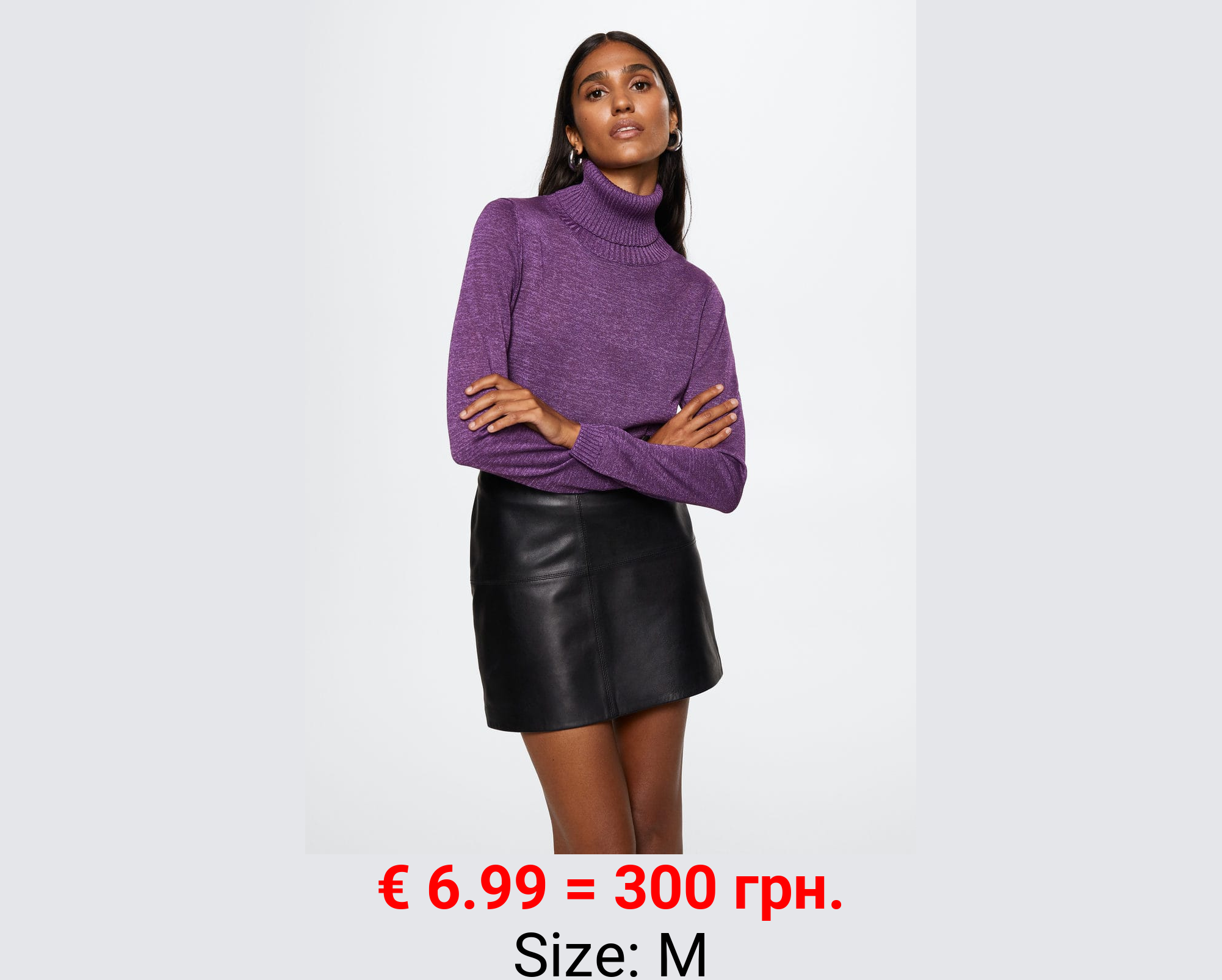 Jersey lúrex cuello vuelto