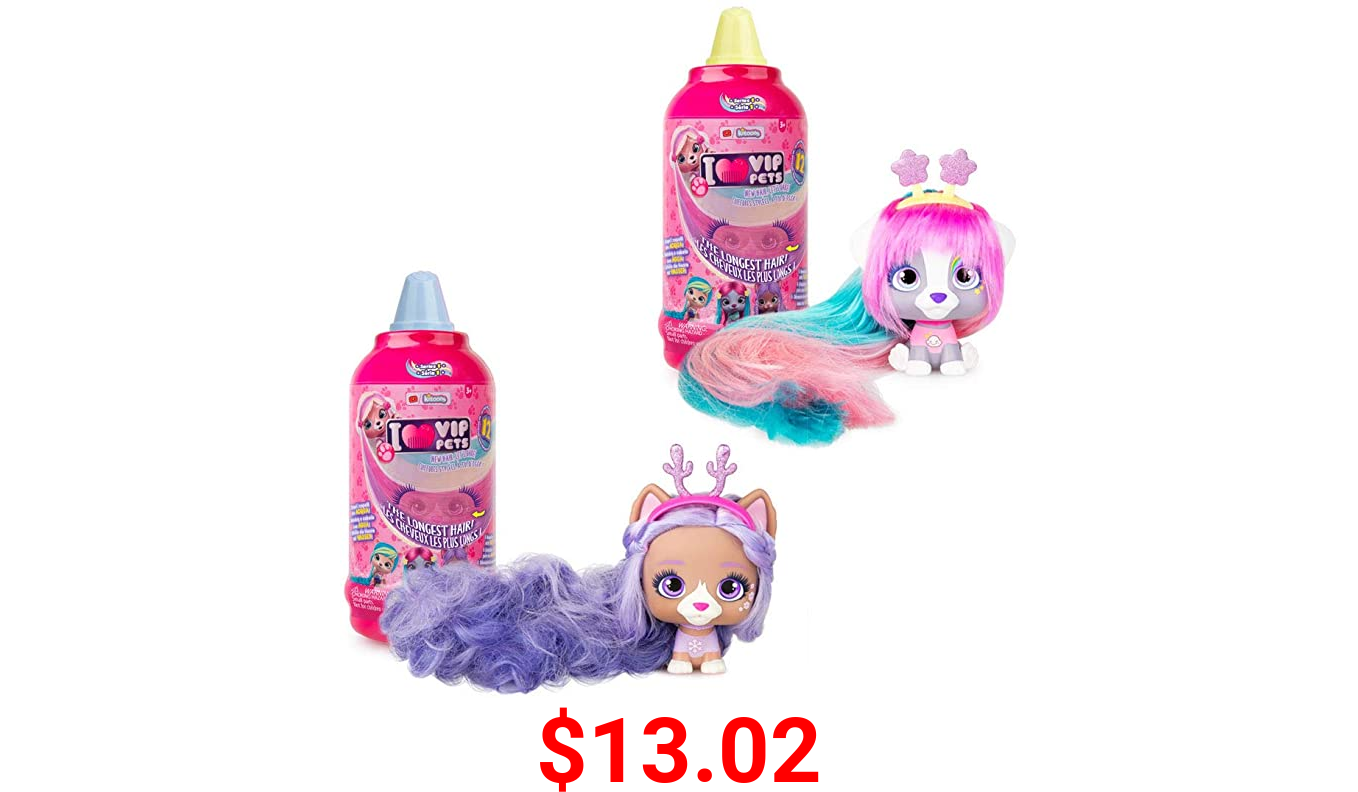 IMC Toys VIP Pets - Surprise Hair Reveal Doll - Series 1 Mousse Bottle - 2 Pack