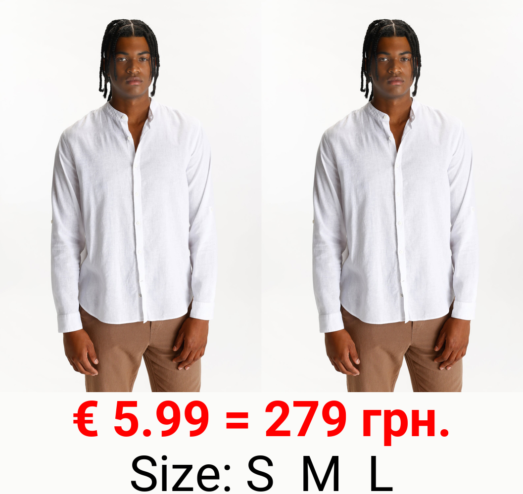 Linen-cotton blend shirt