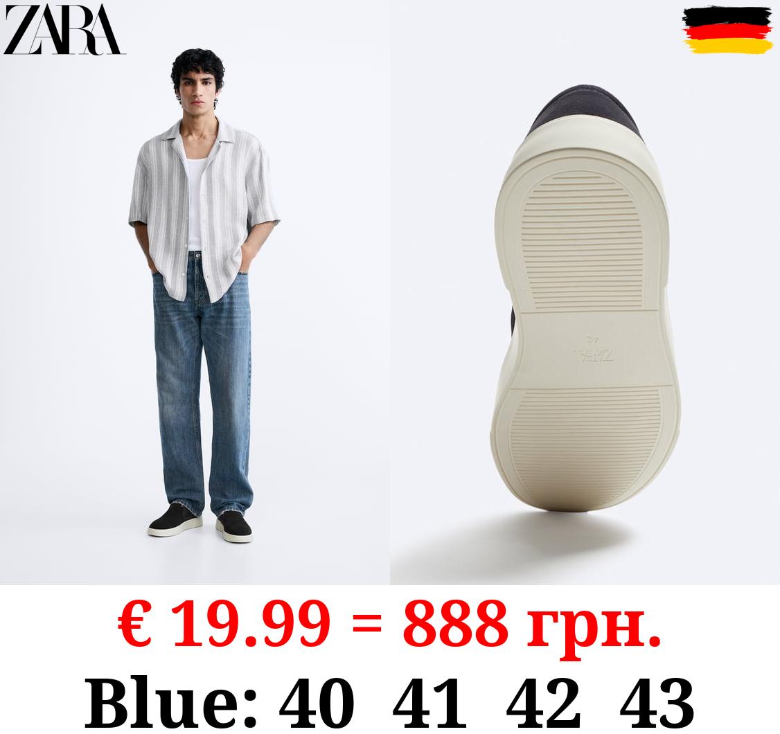 SPLIT LEATHER SNEAKERS