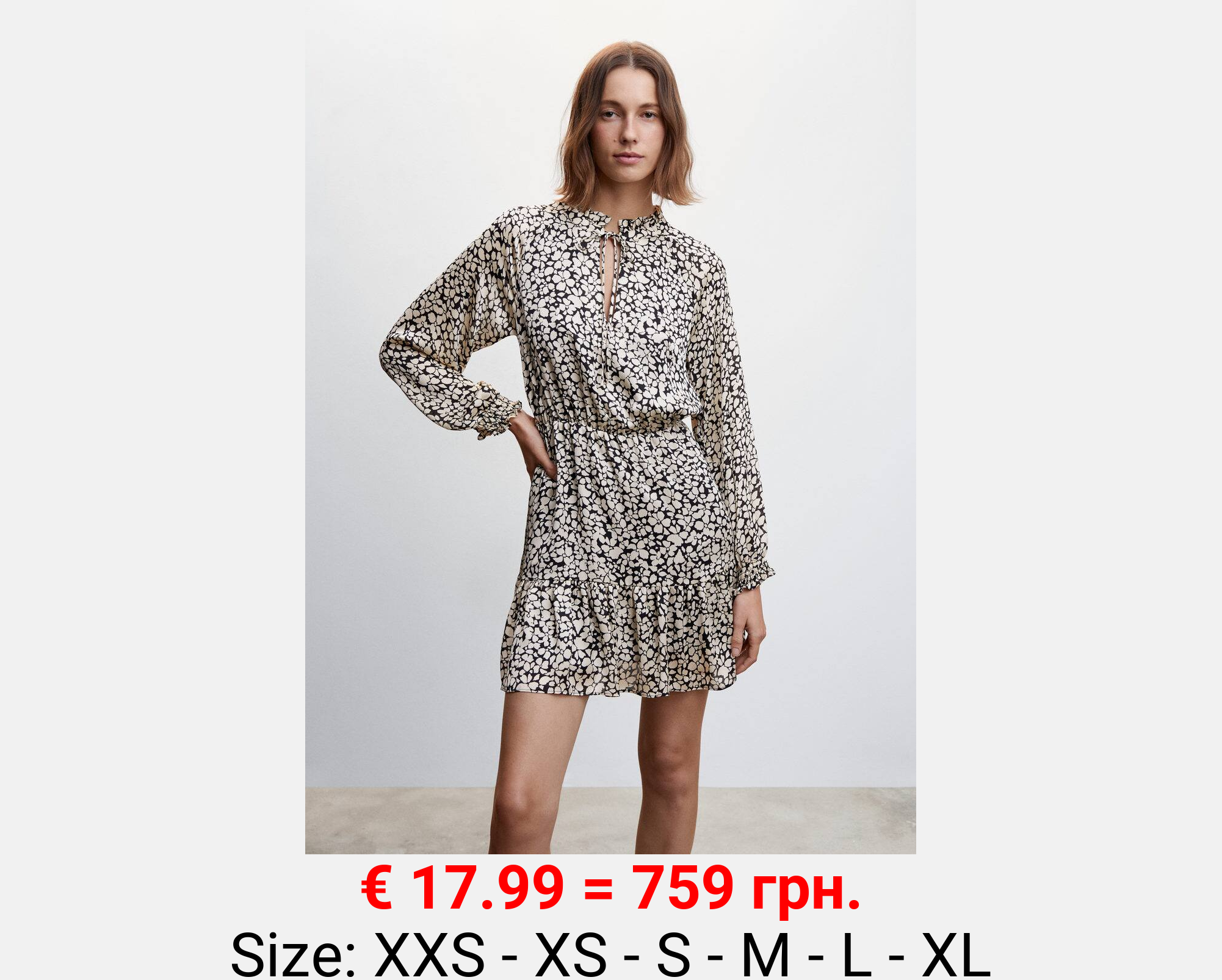 Vestido floral volantes