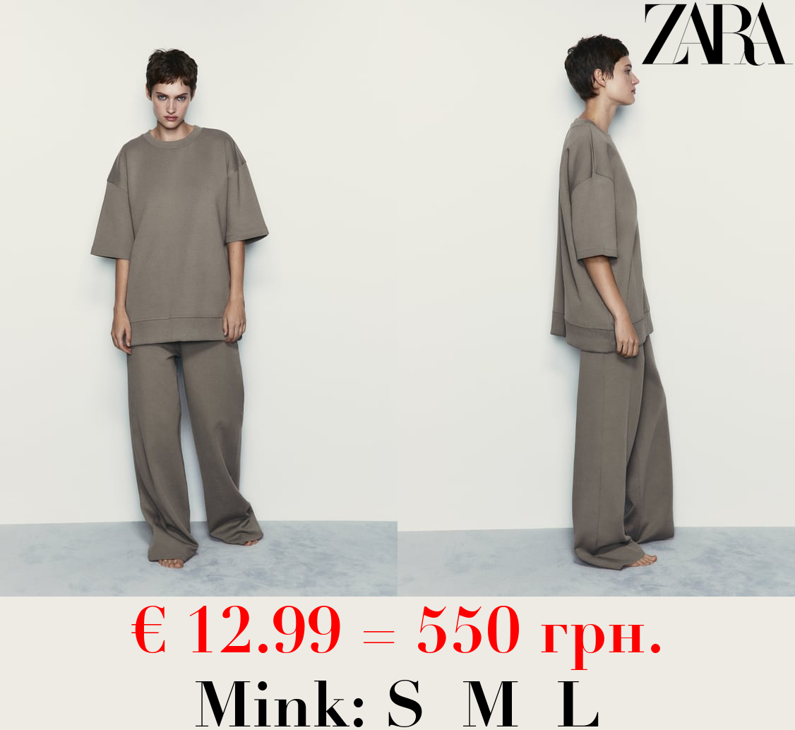 SHORT SLEEVE OVERSIZE SWEATSHIRT