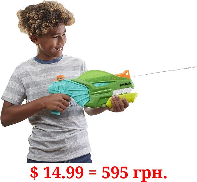 NERF Super Soaker DinoSquad Water Blaster, Pump-Action for Outdoor Summer Games, for Kids, Teens & Adults