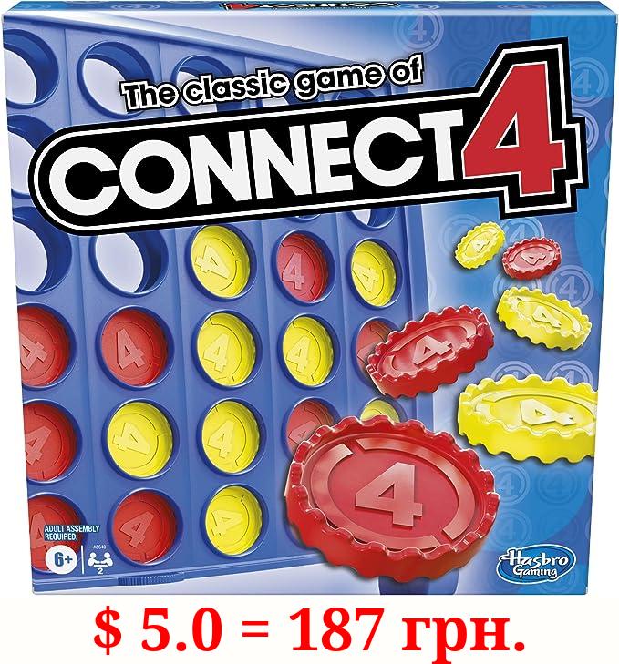 Hasbro Gaming Connect 4 Classic Grid,4 in a Row Game,Strategy Board Games for Kids,2 Player .for Family and Kids,Ages 6 and Up