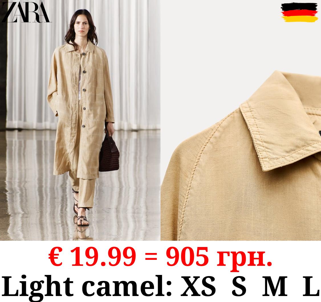 ZW COLLECTION FLOWING FADED TRENCH COAT