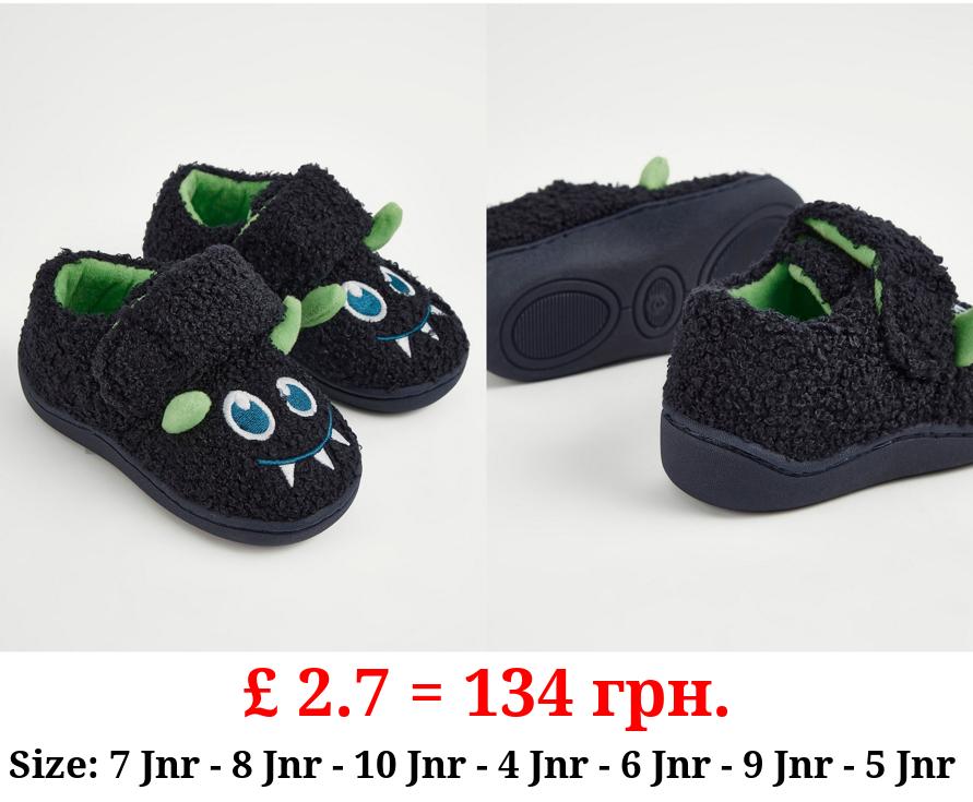 Navy Borg Monster Cupsole Slippers