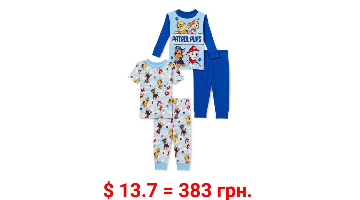 Paw Patrol Baby and Toddler Boys' Pajama Set, 4-Piece, 12M-5T