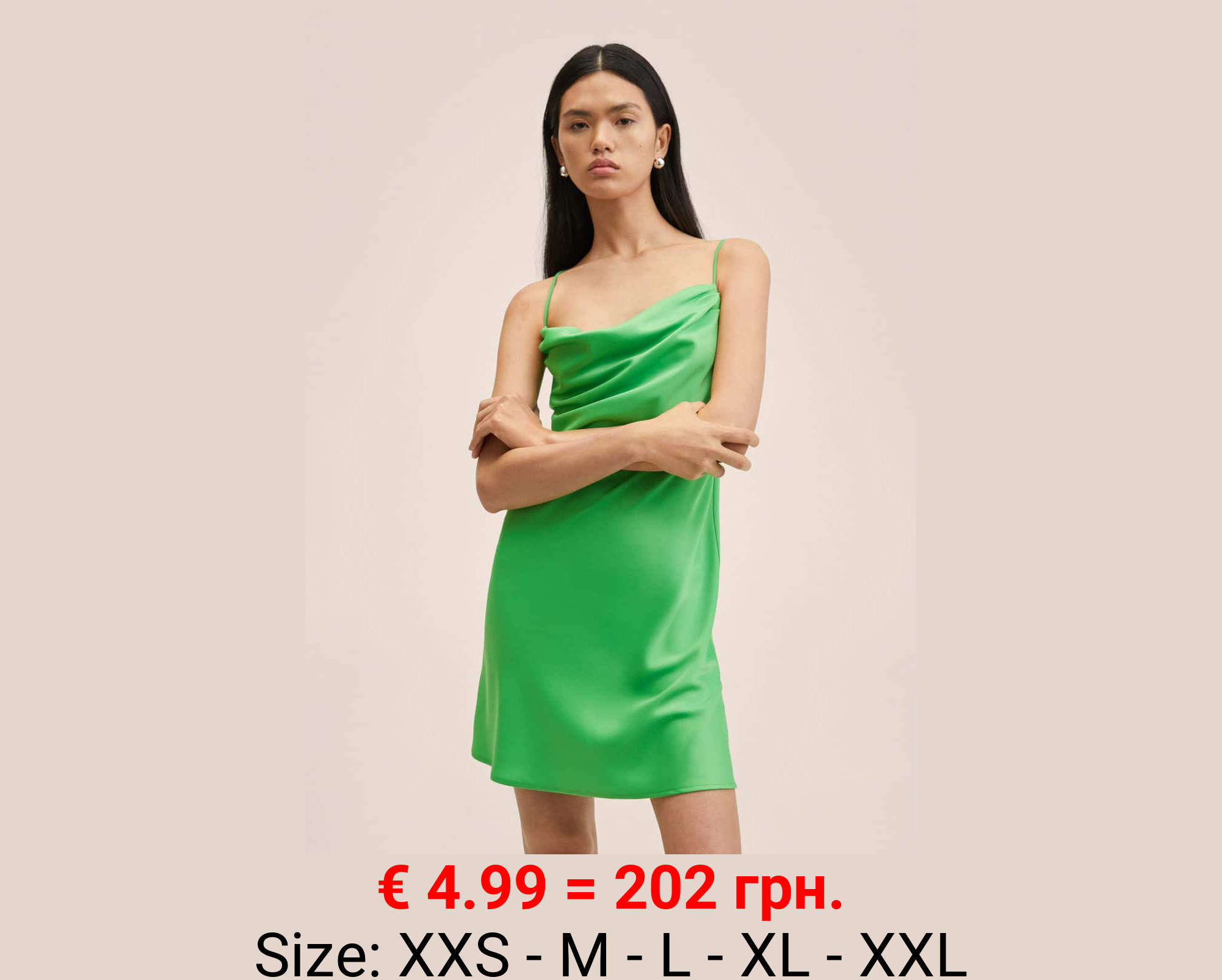 Vestido escote drapeado