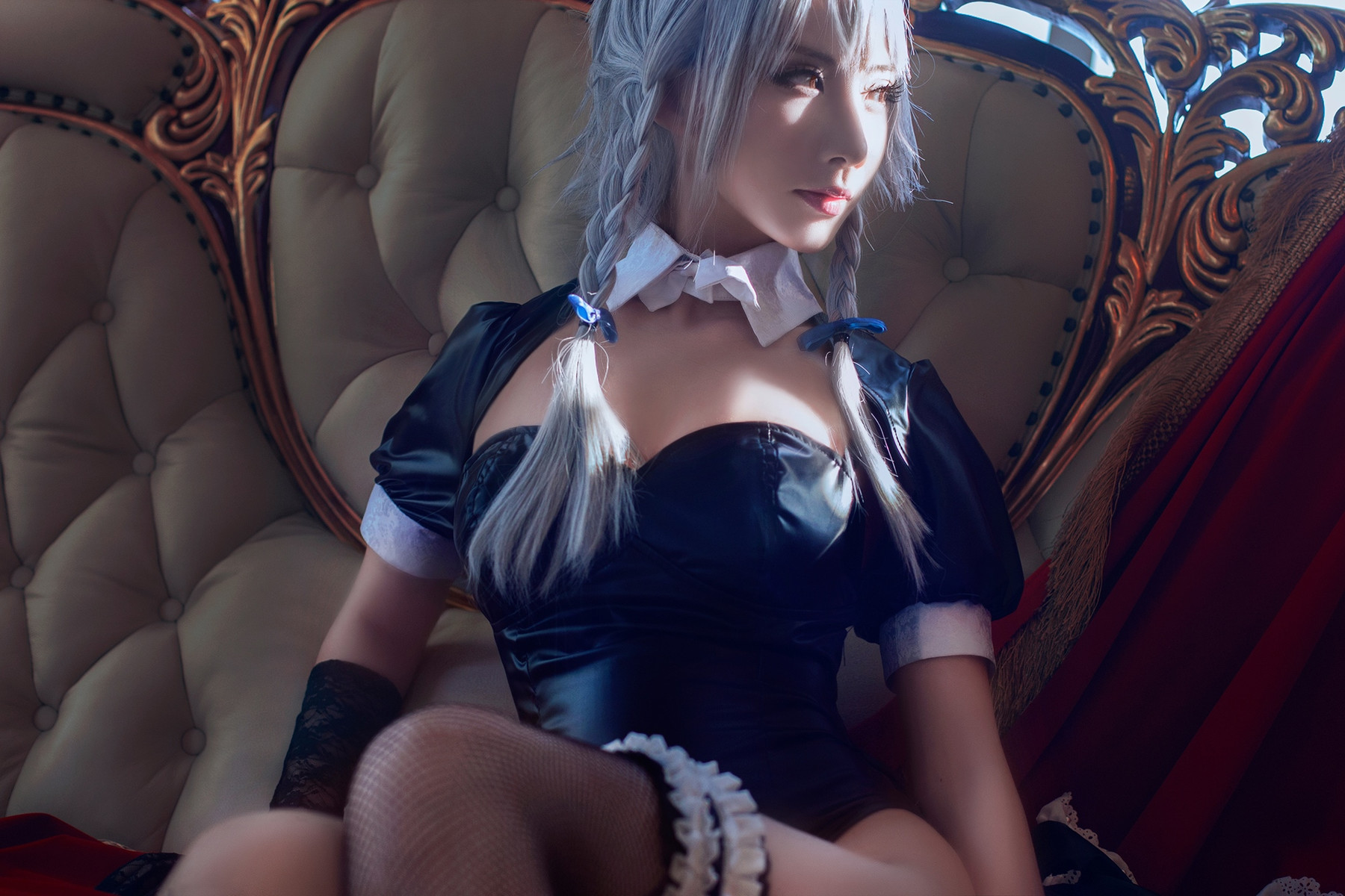 Cosplay 半半子Banbanko 索索 Sophia 红美铃 十六夜咲夜 3