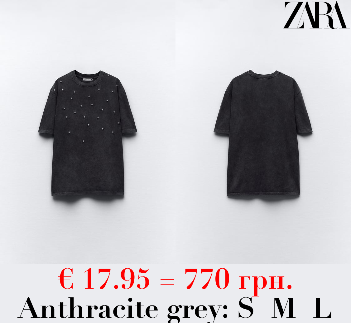 T-SHIRT WITH FRONT RHINESTONES