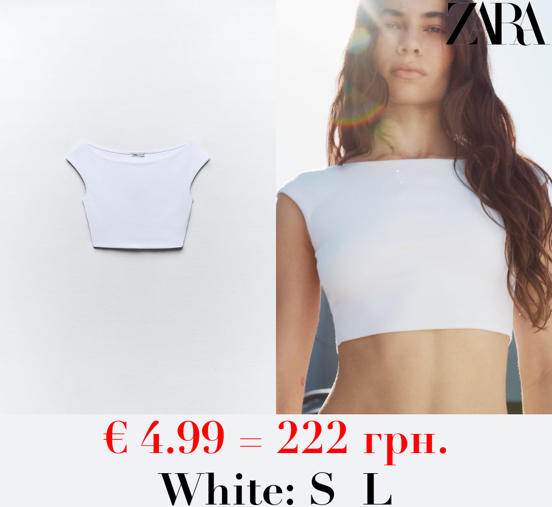 BOAT NECK CROP TOP