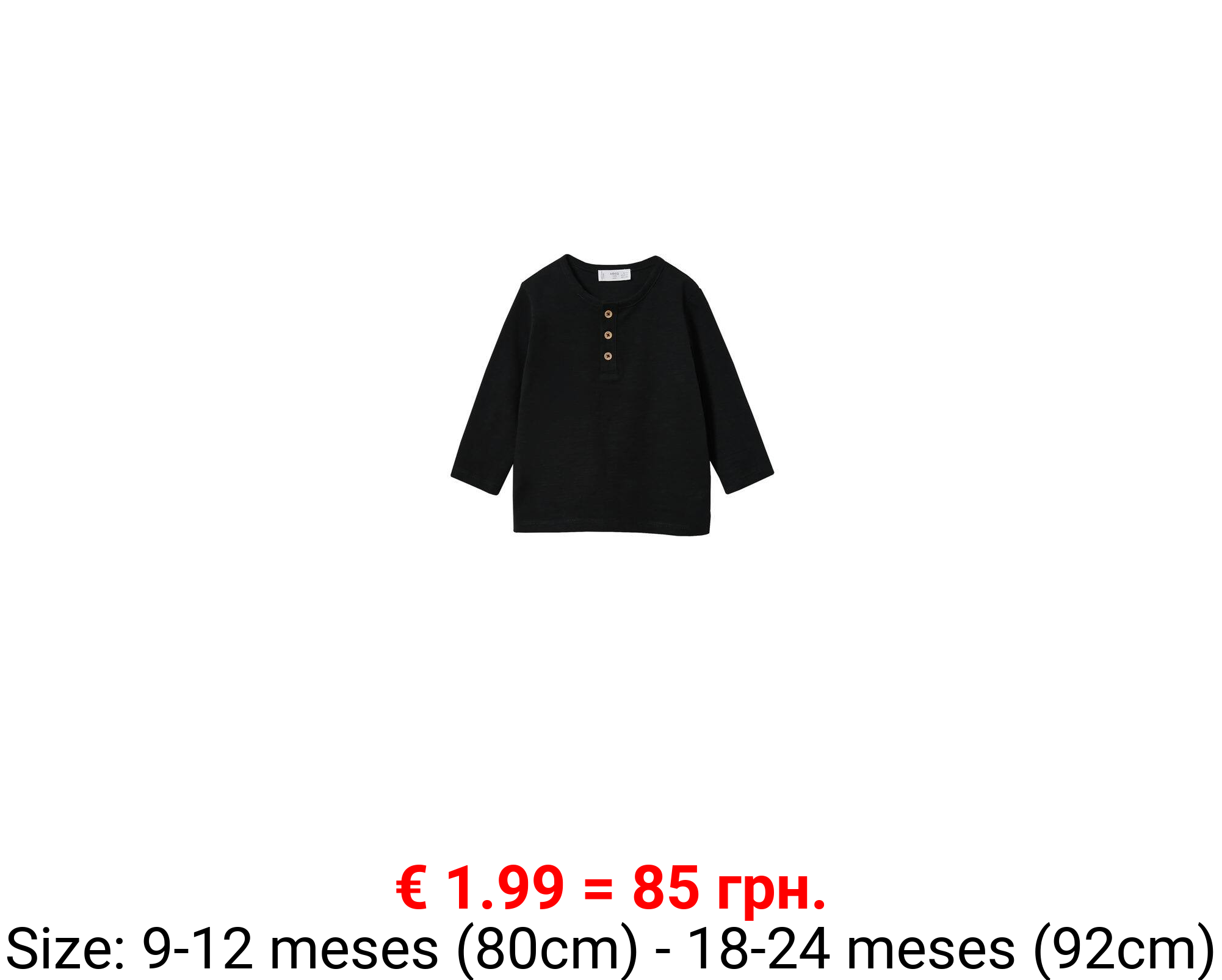 Camiseta manga larga botones