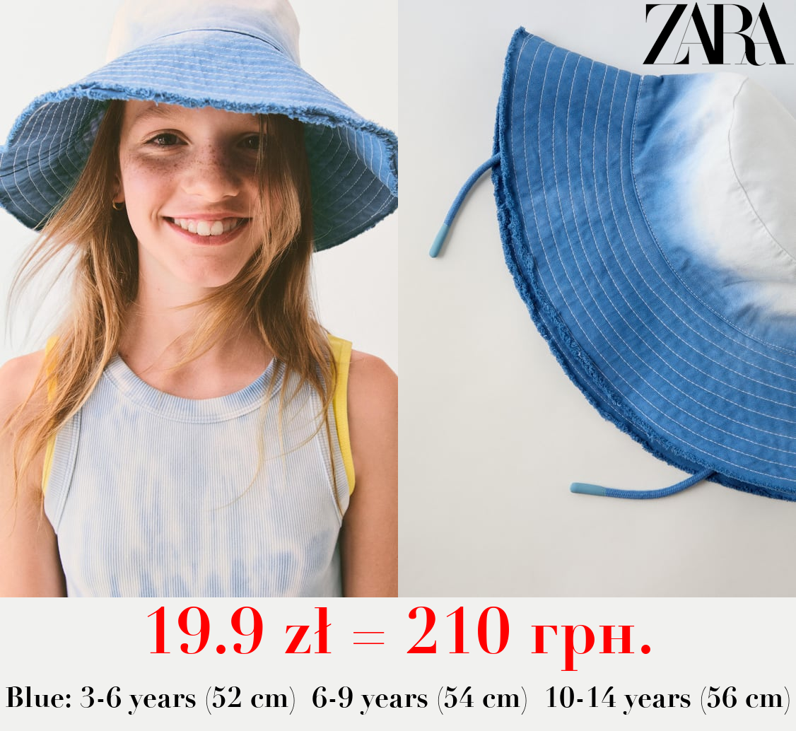 FRAYED TIE-DYE BUCKET HAT