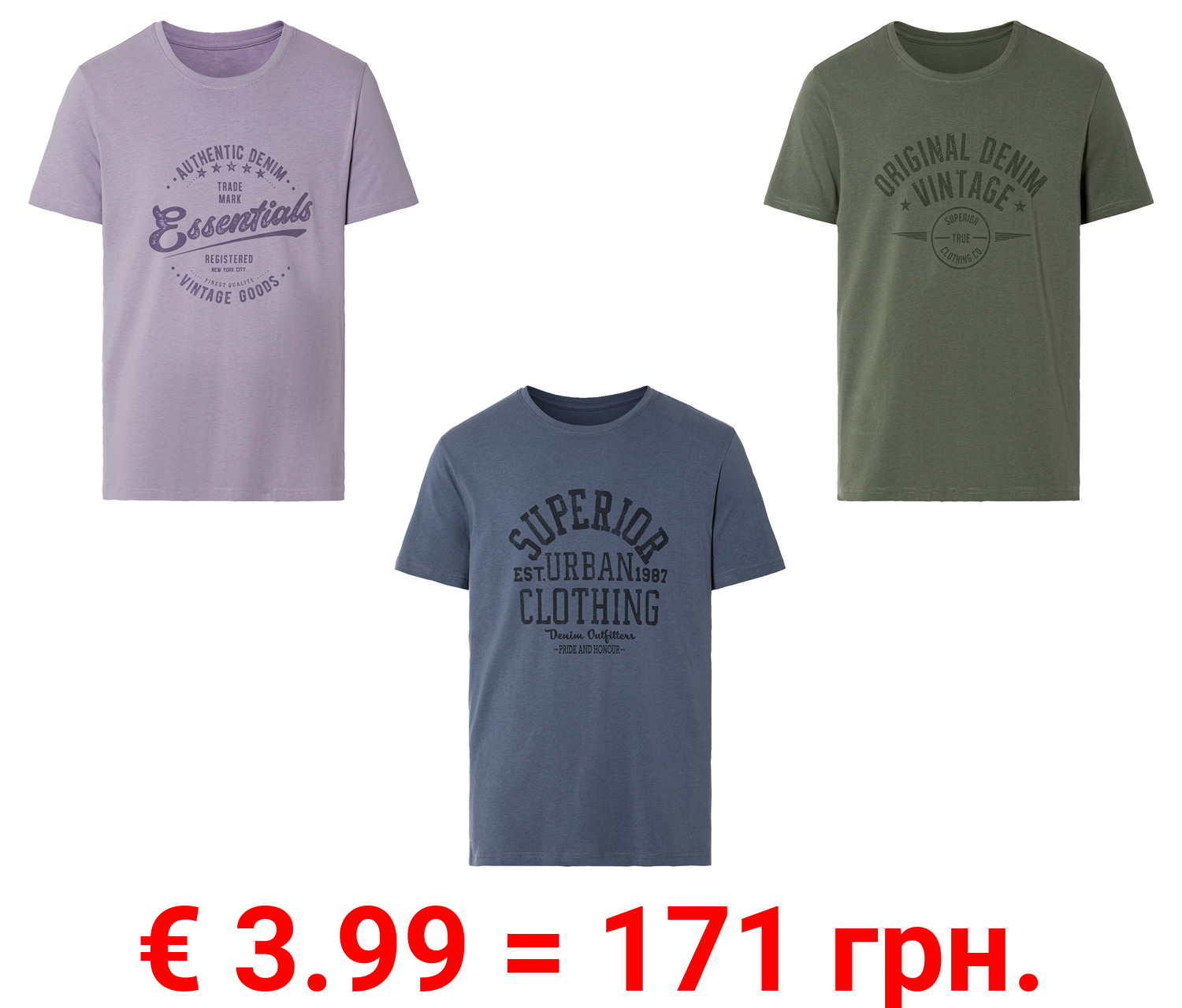 LIVERGY® Herren T-Shirt mit Print aus reiner Baumwolle