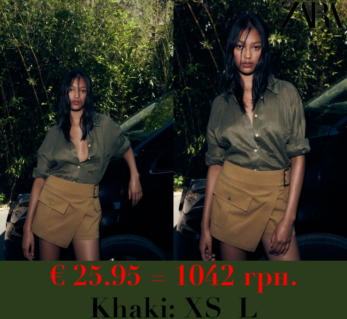 BELTED CARGO BERMUDAS