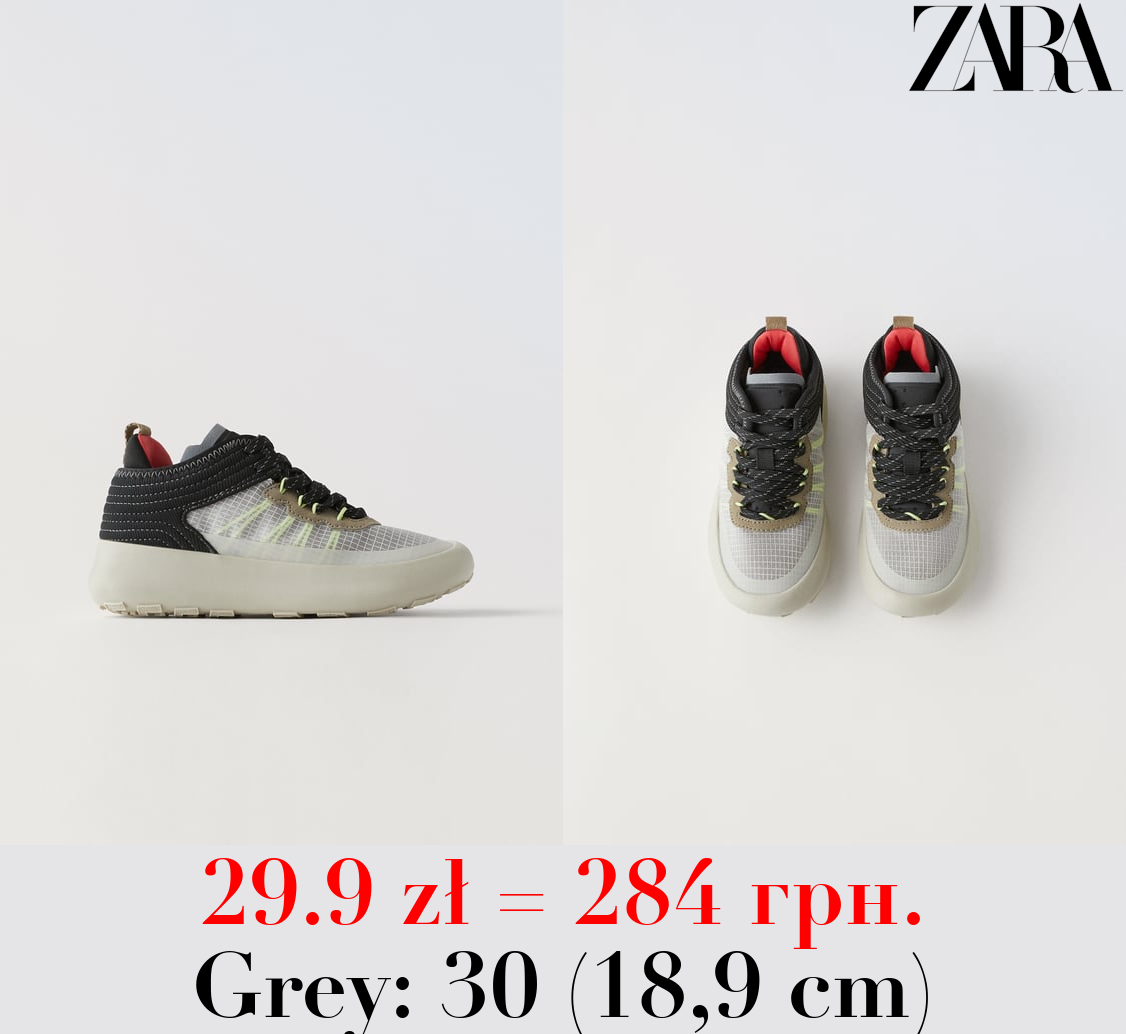 MESH HIGH-TOP SNEAKERS