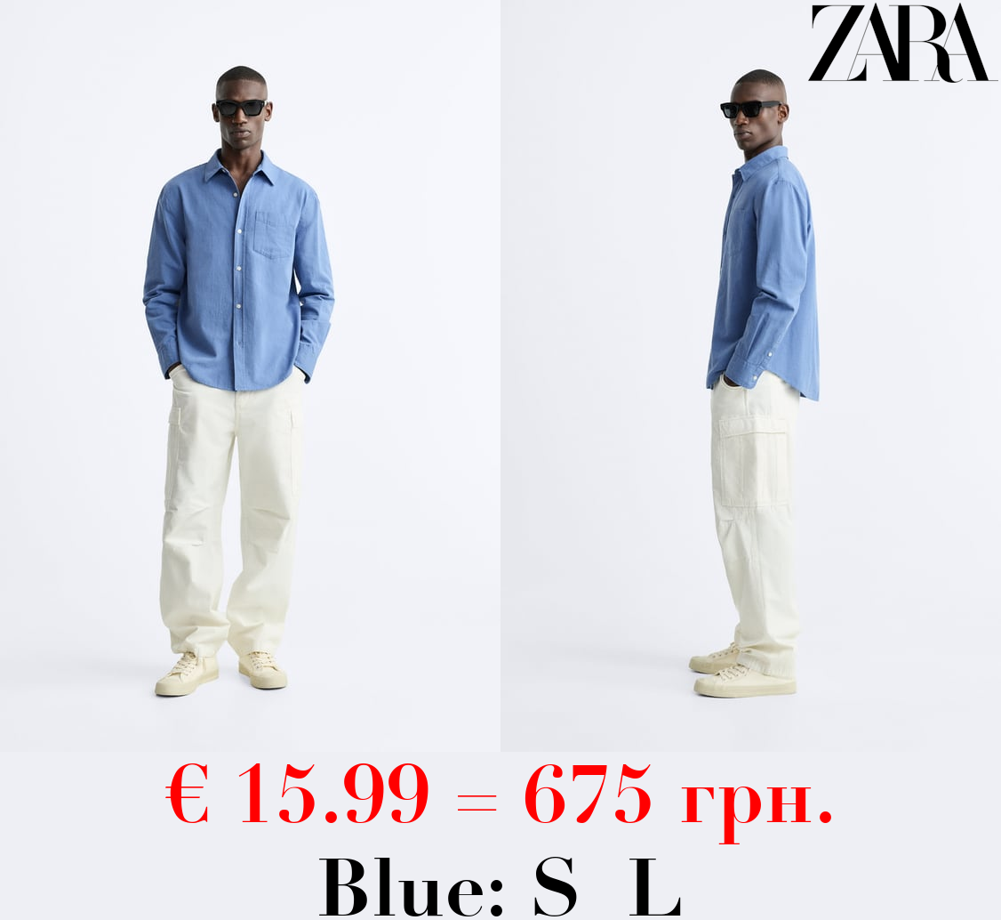 COTTON - LINEN TEXTURED SHIRT