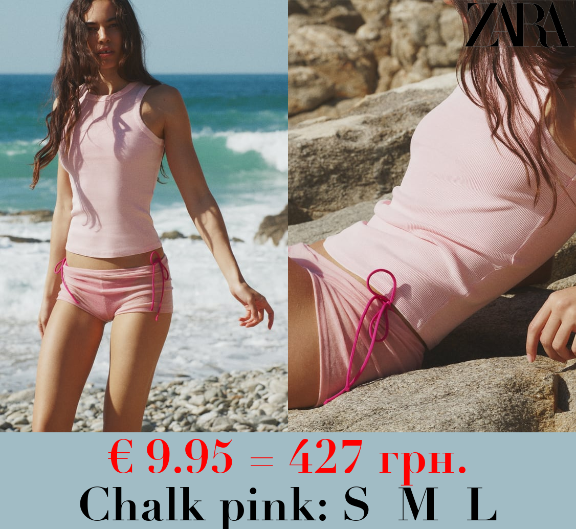 FADED-EFFECT RIB T-SHIRT