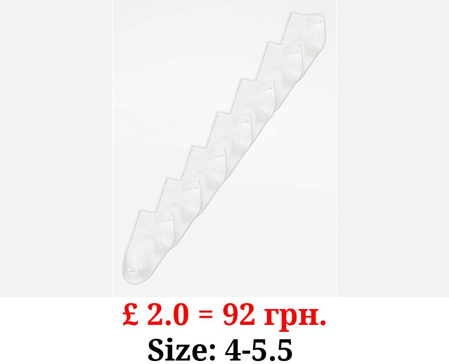 White Cotton Rich Trainer Socks 7 Pack