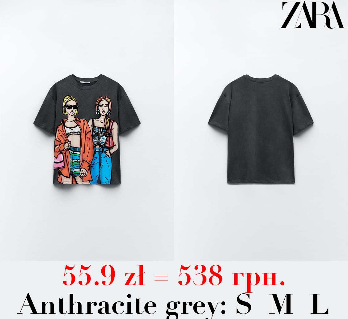 FADED GIRL PRINT T-SHIRT