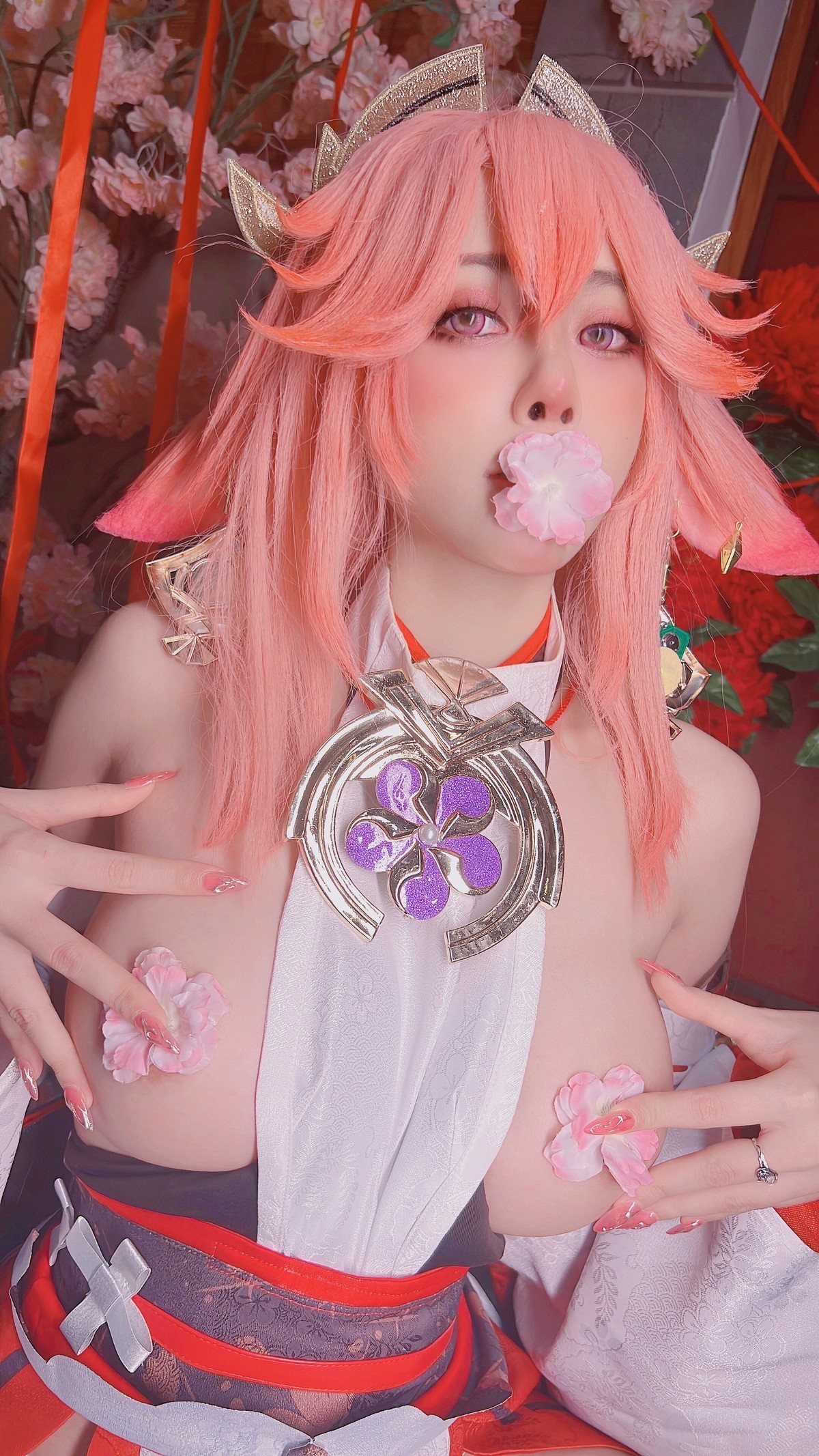 Cosplay 日本性感萝莉Byoru 八重神子 雷電将軍 Set.01 33