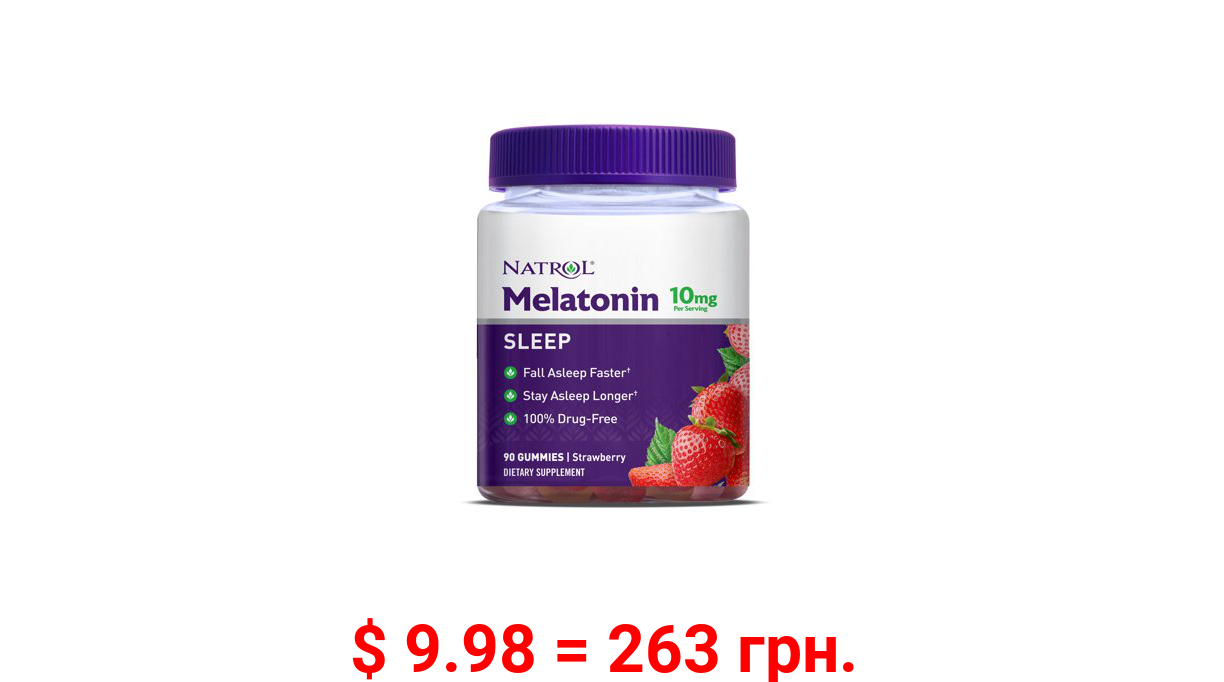 Natrol Strawberry Melatonin Gummies, 10 mg, 90 count