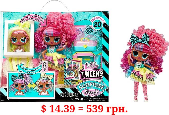 L.O.L. Surprise! Tweens Surprise Swap Curls-2-Crimps Cora Fashion Doll with 20+ Surprises Including Styling Head and Fabulous Fashions and Accessories – Great Gift for Kids Ages 4+