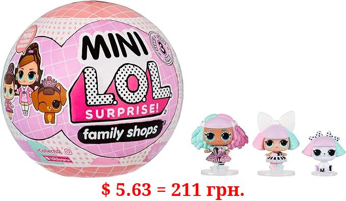 Mini LOL Surprise Family - with 3 Dolls, Surprises, Mini Collectible Dolls, Ball Playset, Mini Tween Fashion Dolls- Great Gift for Girls Age 4+