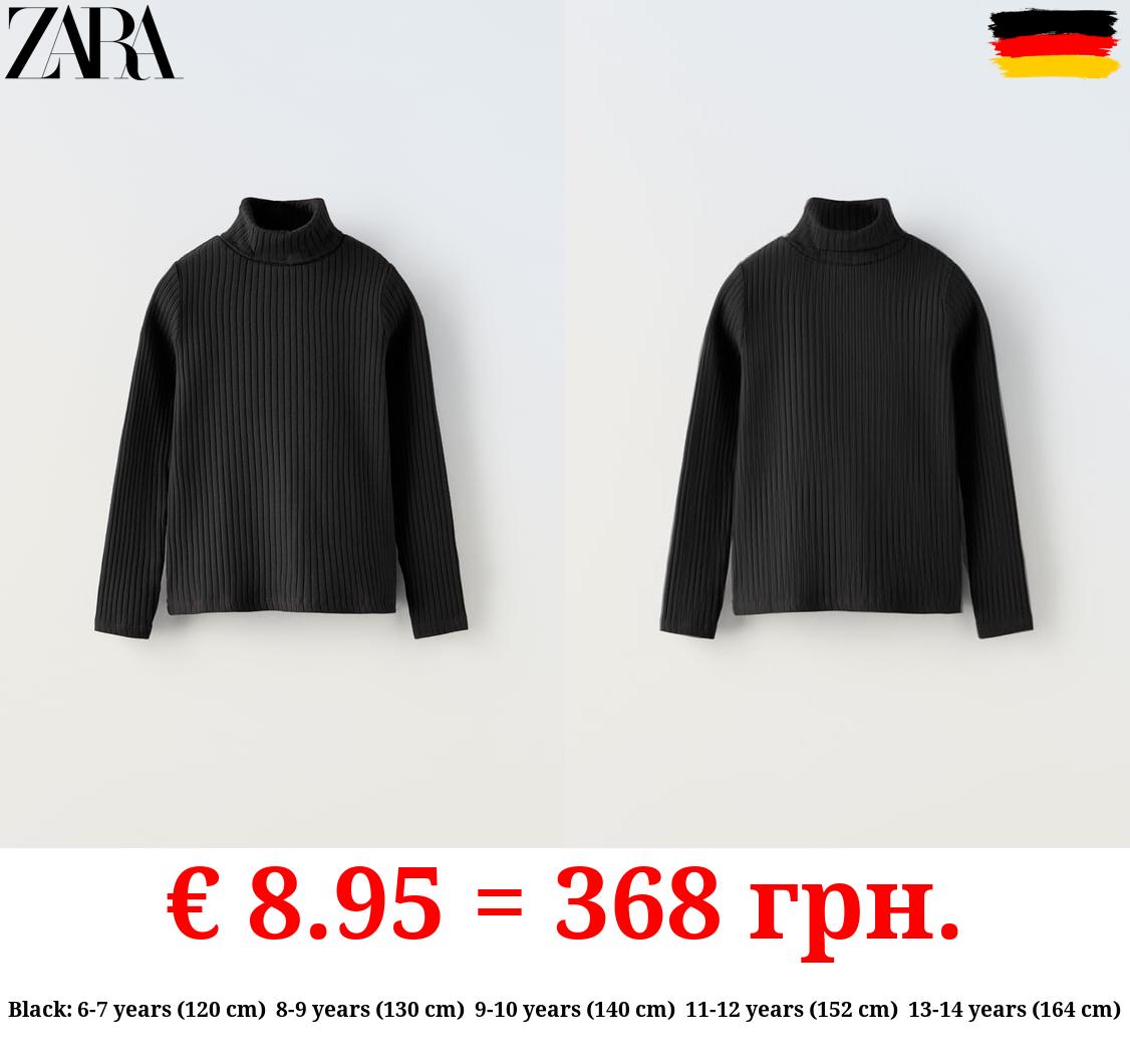 RIBBED TURTLENECK T-SHIRT