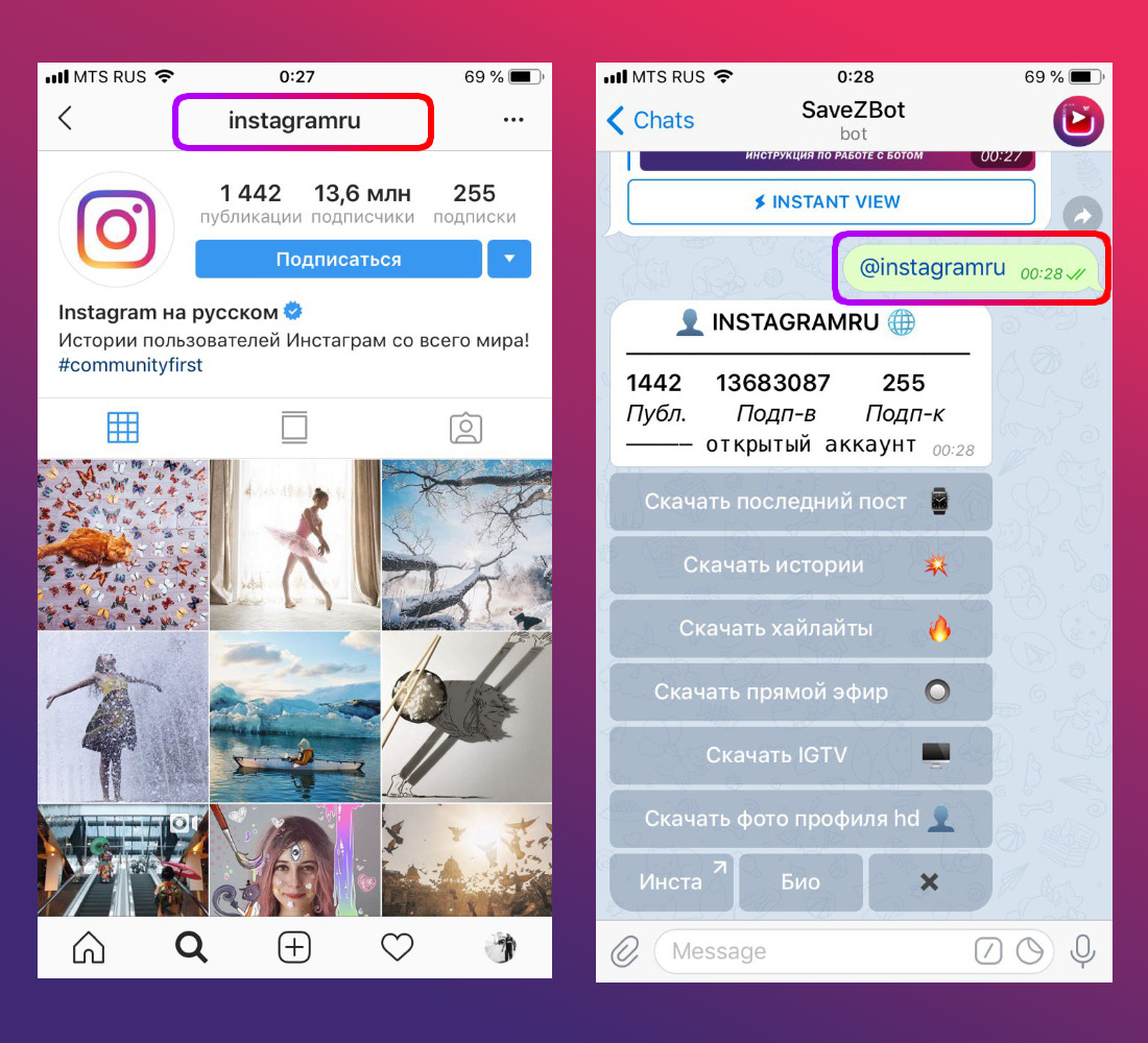 Скачать пост инстаграм бот телеграмм фото 9