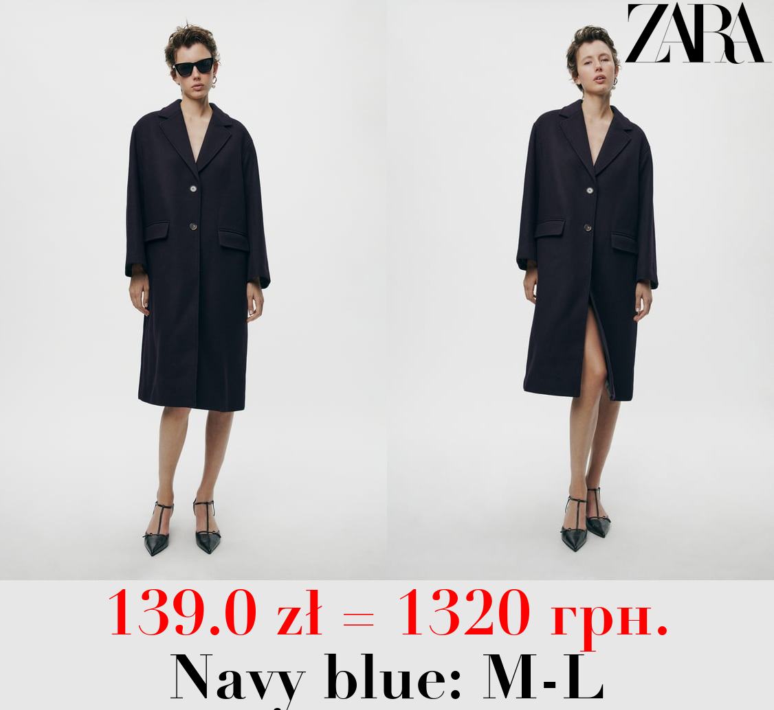 ZW COLLECTION WOOL BLEND OVERSIZE COAT