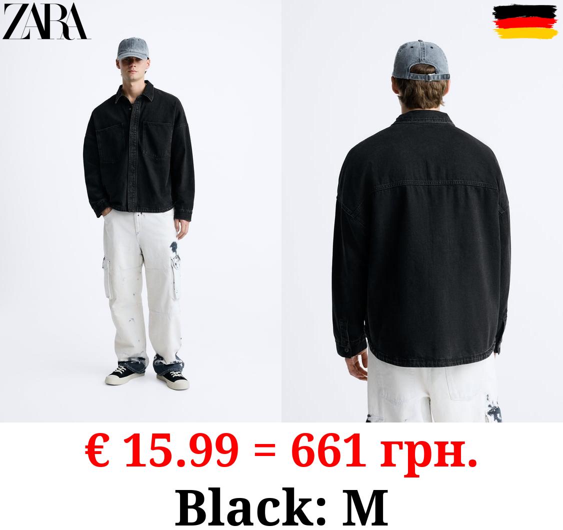 RELAXED FIT DENIM OVERSHIRT