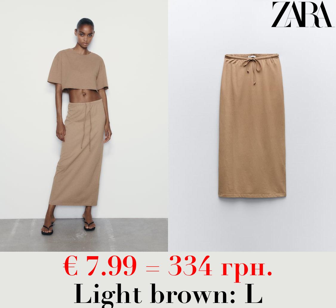 FADED-EFFECT MIDI SKIRT