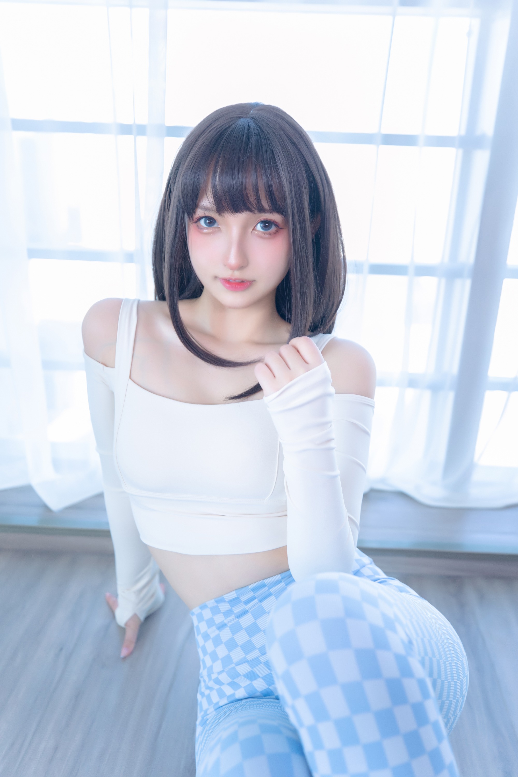 神楽坂真冬 - NO.93 蓝白格 [75P-172MB] 48