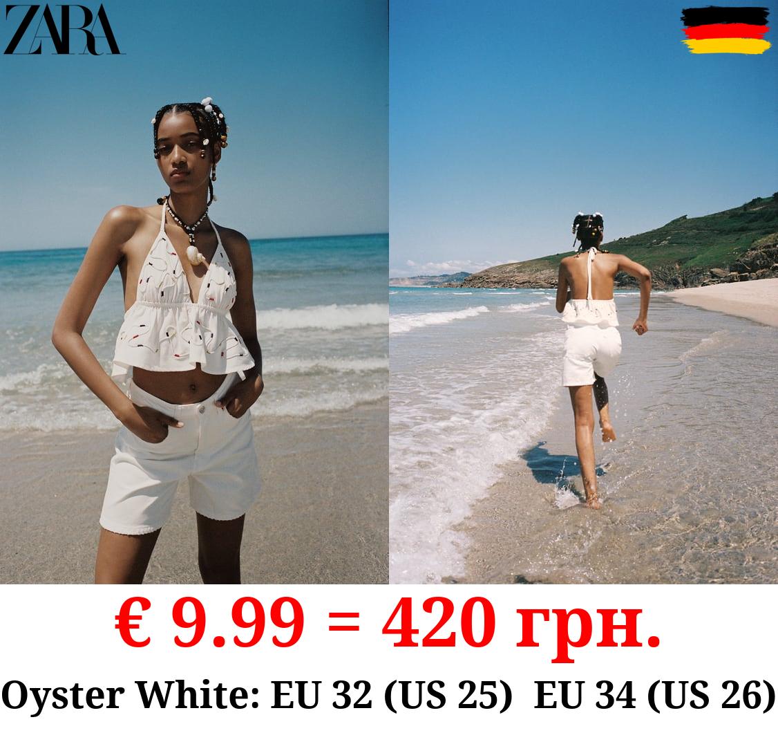 TRF REGULAR FIT MID-RISE BERMUDA SHORTS