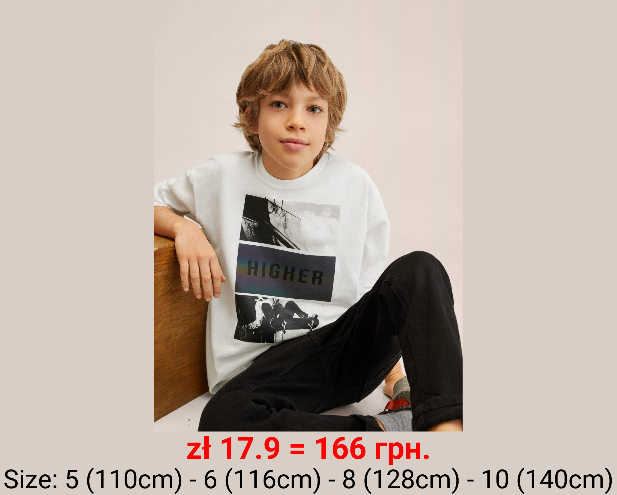 Camiseta manga larga estampada