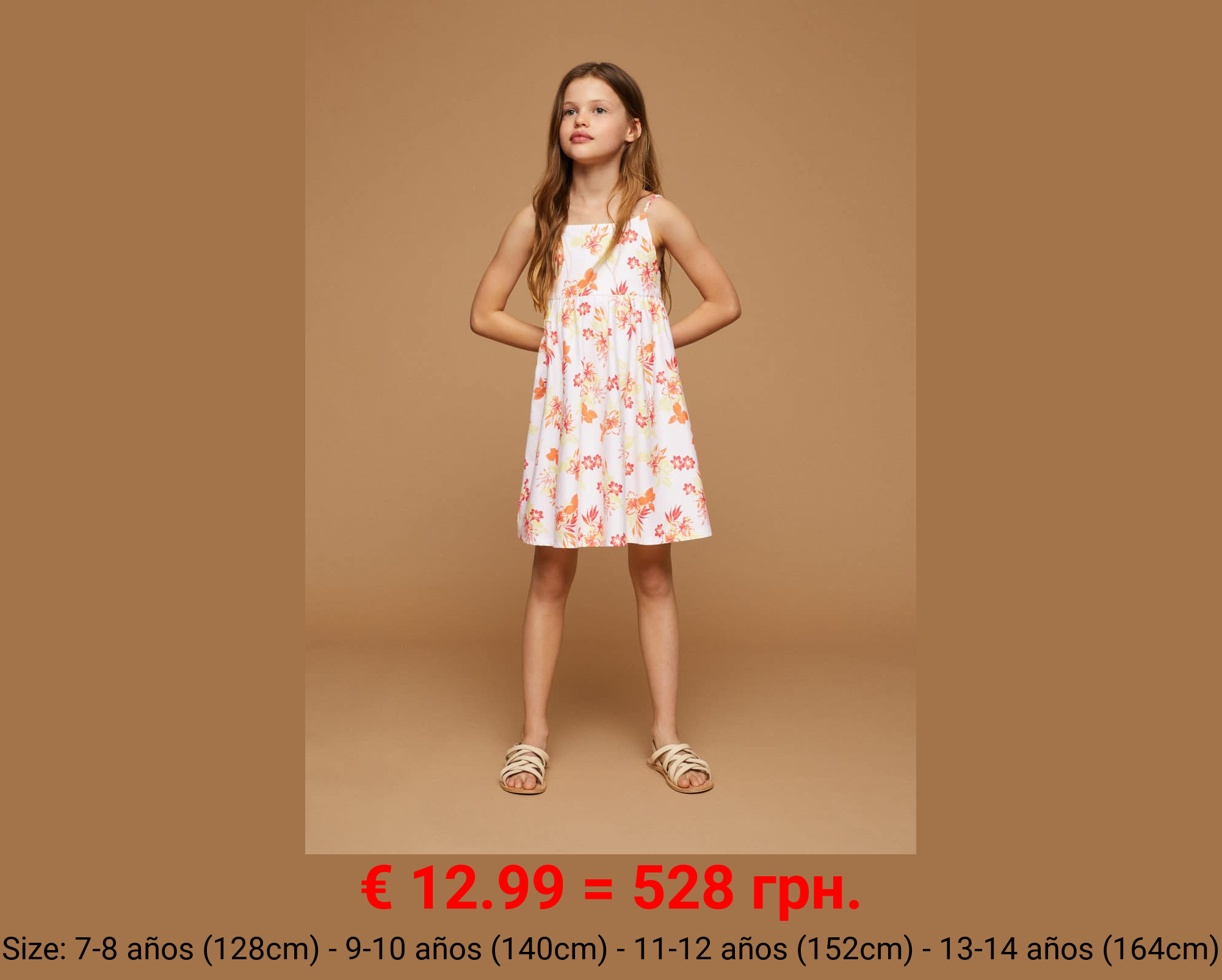 Vestido algodón flores