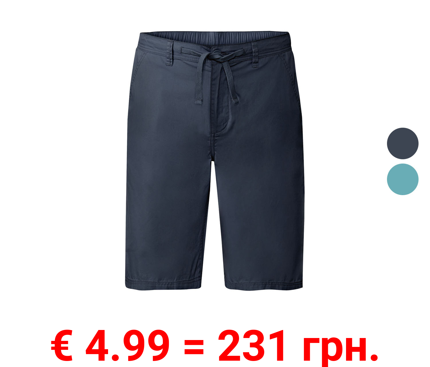 LIVERGY® Herren Shorts, mit teilelastischem Gummizugbund
