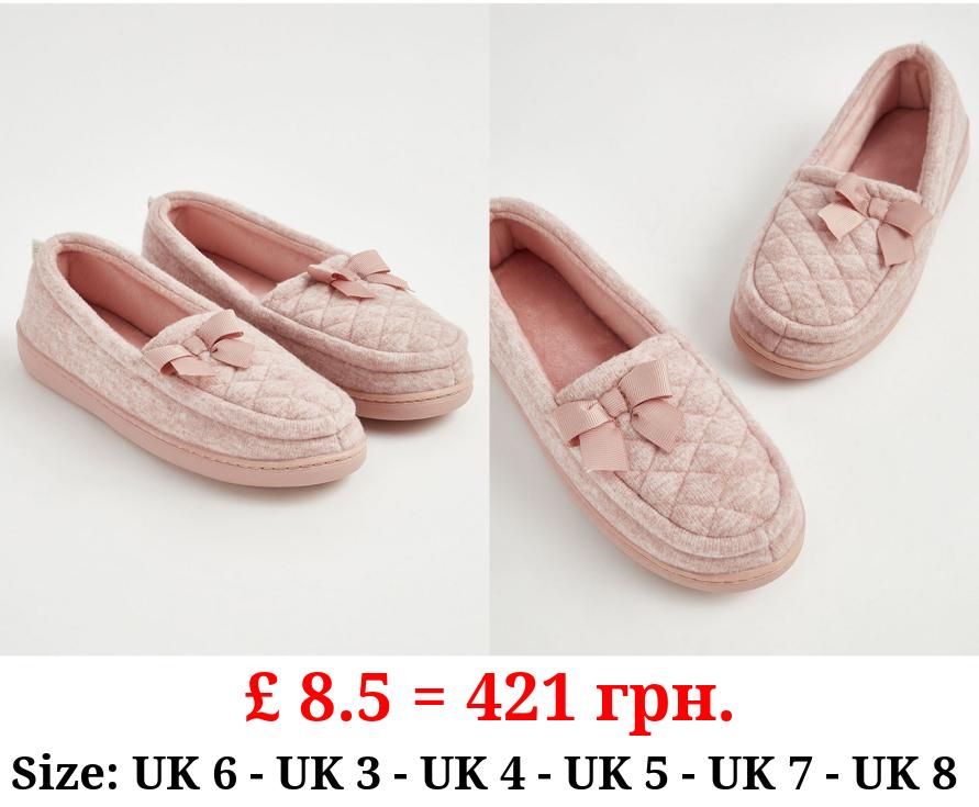 Pink Quilted Fullback Slippers