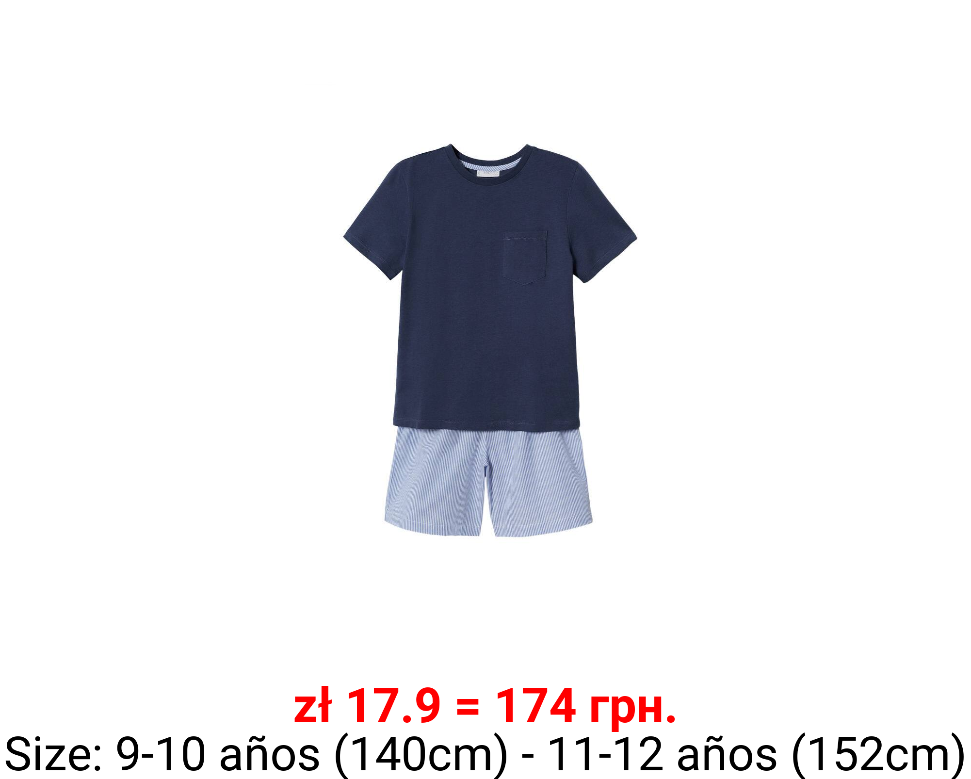 Pijama corto algodón