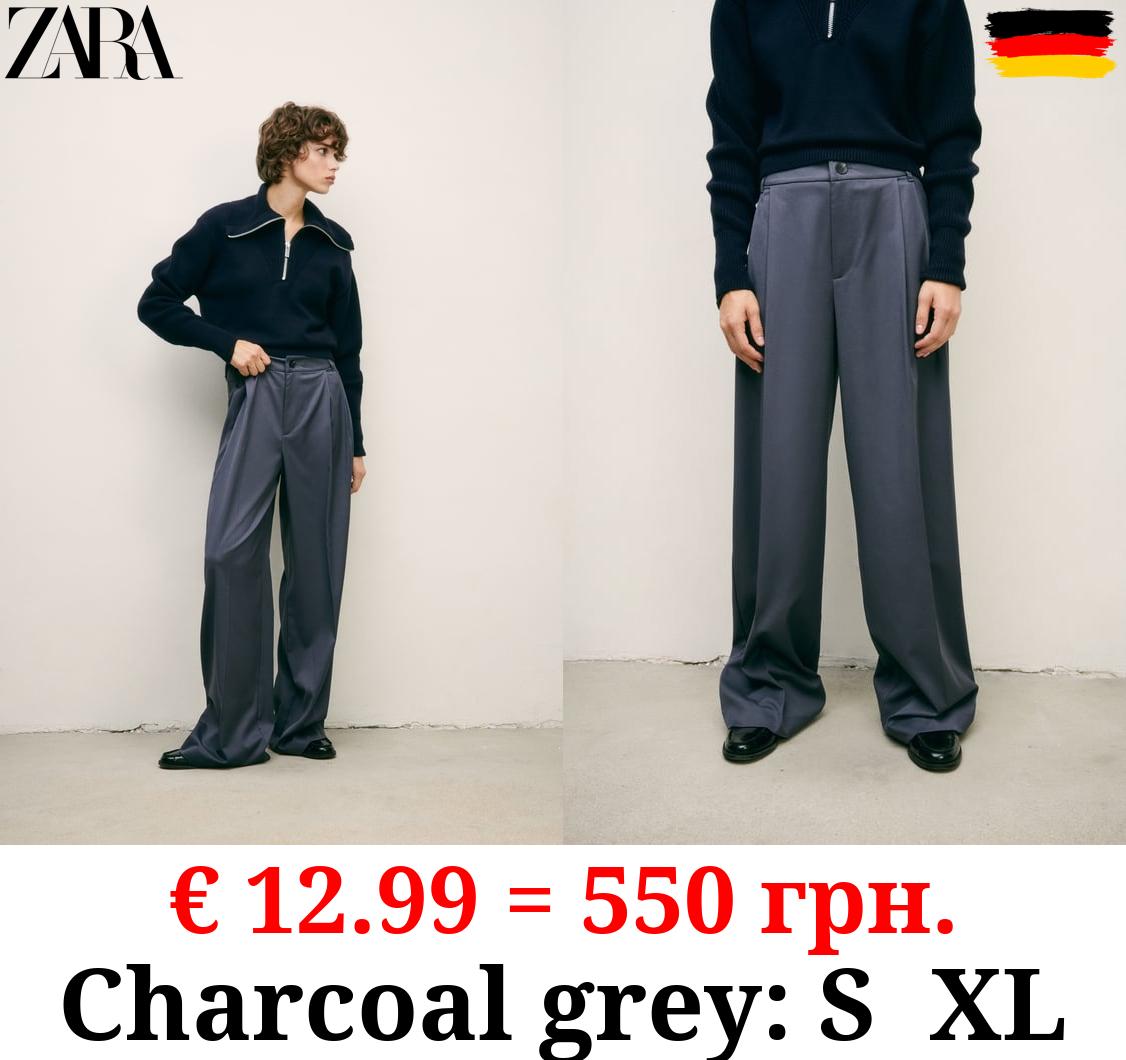 FULL-LENGTH PLEATED TROUSERS
